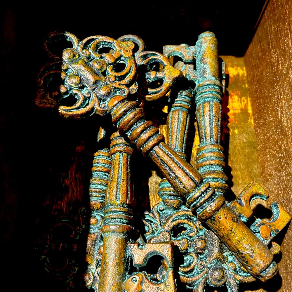 Vintage Copper Patina Keys - Custom Color Painted keys Available for $$$